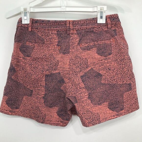 Anthropologie Cartonnier Island Hopper Peach Navy Speckle Button Side Shorts - Picture 7 of 16